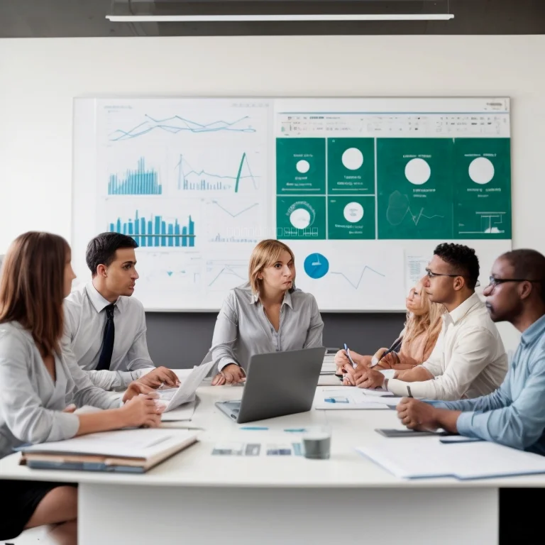 Apresentação executiva com gráficos